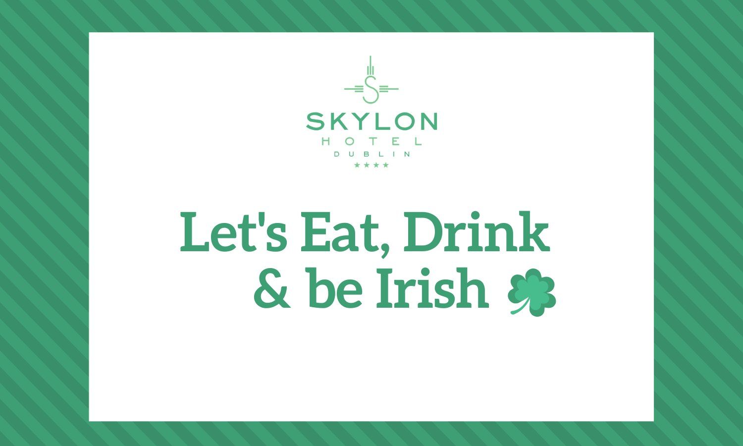 Green and White Striped Leaves St. Patrick's Day 